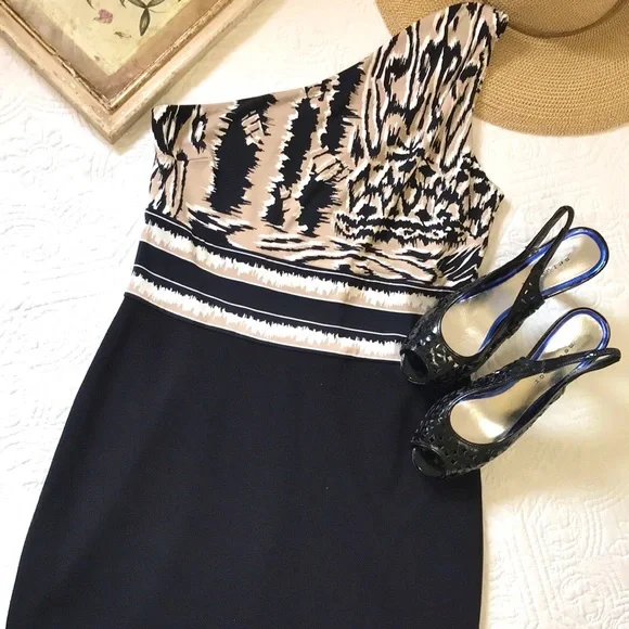 BCBGMaxAzria One Shoulder Dress - Picture 10 of 16